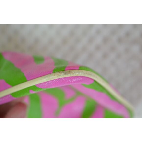 Dooney & Bourke Pink Green Zebra Leather Suki Crossbody Bag Y2K - Picture 9 of 16